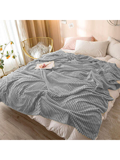 Mulberry Çift Kişilik Fitilli Yumuşak Dokulu Battaniye 210 x 230 cm