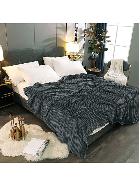 Mulberry Çift Kişilik Fitilli Yumuşak Dokulu Battaniye 210 x 230 cm