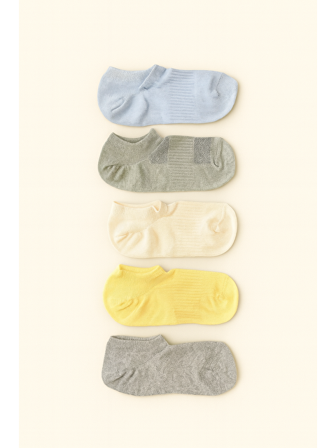 Katia And Bony Unisex 5'Li Basic Step Çorap Gri Mix