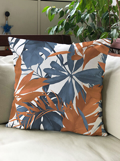 Evmila Sonbahar Temalı 43x43 Kadife Kırlent Kılıfı - S000291968-23173