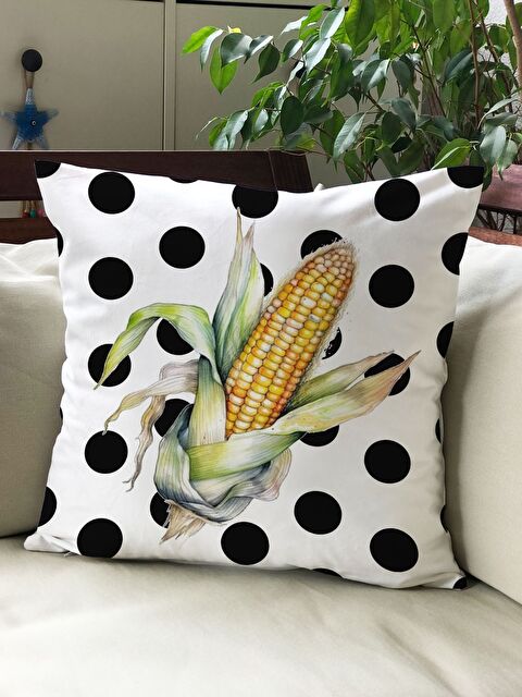 Evmila Sonbahar Temalı 43x43 Kadife Kırlent Kılıfı - S000291989-23173