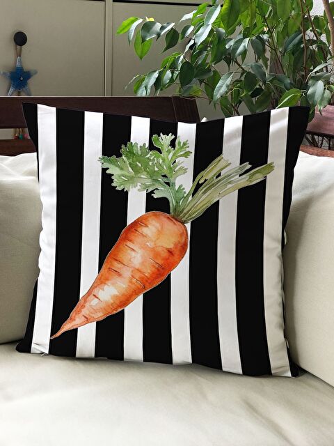 Evmila Sonbahar Temalı 43x43 Kadife Kırlent Kılıfı - S000291981-23173