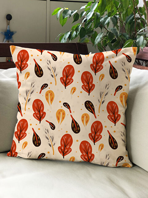 Evmila Sonbahar Temalı 43x43 Kadife Kırlent Kılıfı - S000291999-23173