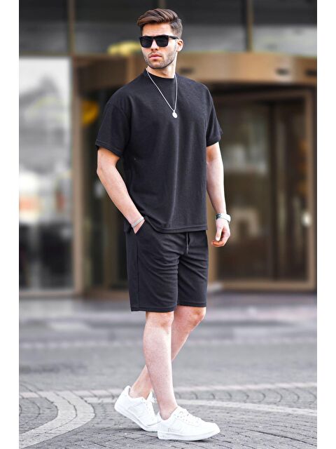 Madmext Siyah Basic Erkek Şort Takımı 5950 - S000164563-19351