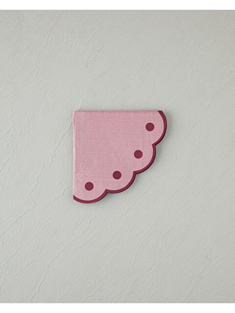 English Home Retro Waves 20'li Kağıt Peçete 33x33 cm Pembe - S000464053-20024