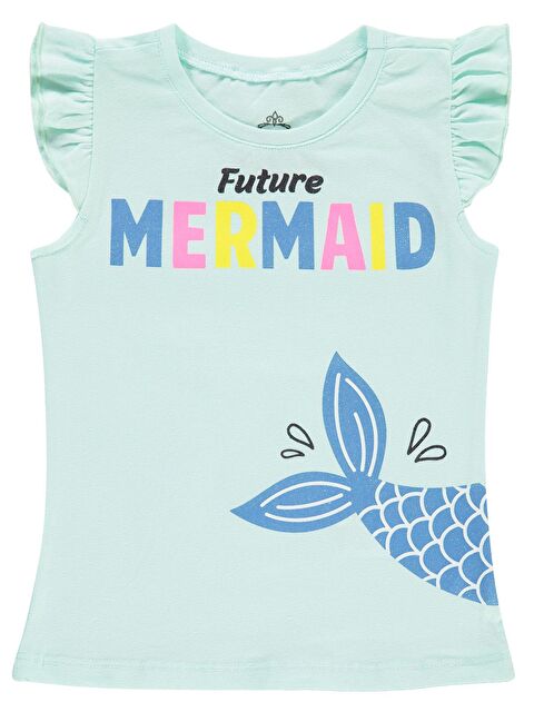 Civil Girls Kız Çocuk Tişört 2-5 Yaş Su Yeşili