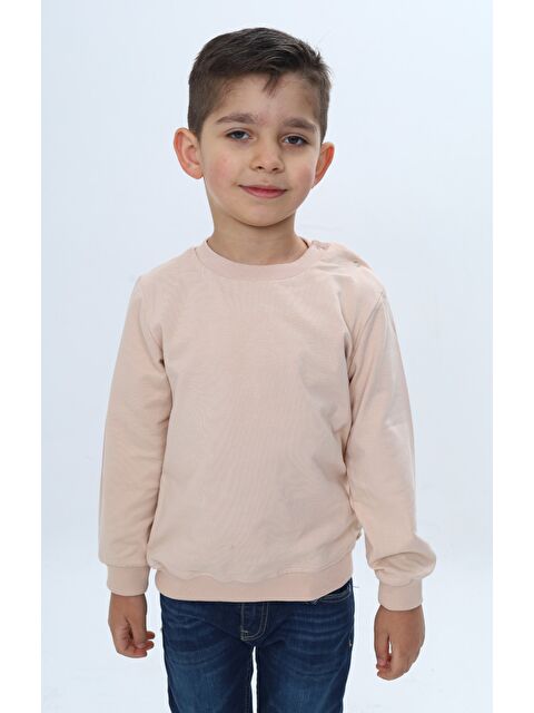 Toontoykids Erkek Çocuk Relax Fit Bisiklet Yaka Omuzu Çıtçıtlı Sweatshirt - S000497134-19928