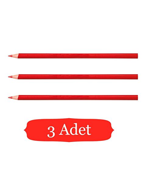 Gen-Of Yuvarlak Kırmızı Kopya Kalemi 3 Adet - S000219127-20045