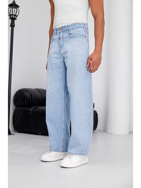 Oksit Puertas Erkek Yüksek Bel Balon Baggy Fit Bol Kesim Jean Pantolon - S000473339-17437