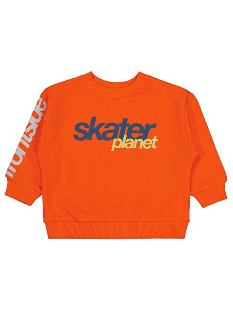 Civil Boys Skater Baskılı 2-5 Yaş Sweatshirt - Turuncu 2-3 Yaş - S000497151-20013