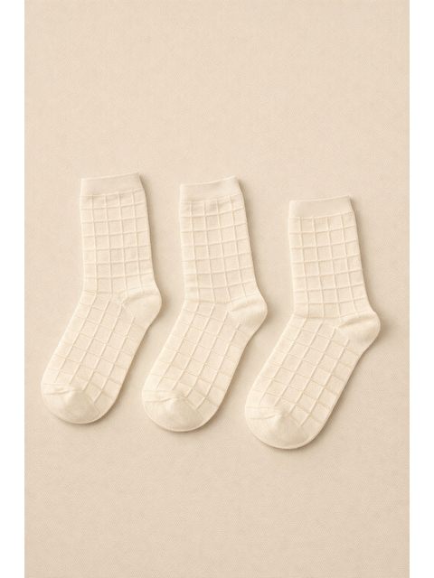 Katia And Bony Kadın 3'Lü Kabartmalı Soket Çorap