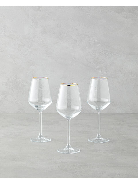 English Home Gleam Cam 3'lü Kadeh 350 ml Gold - S000335475-20076