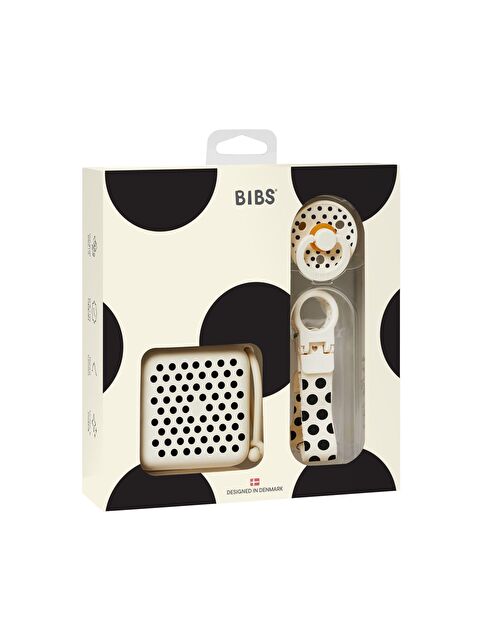 Bibs Polka Soothe&Go Hediye Seti Ivory Black 6+ Ay