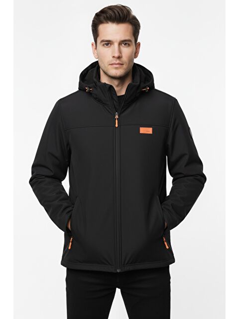 Mishar İtalia Erkek Kapüşonlu Slim Fit Softshell Mevsimlik Mont - S000469868-37448