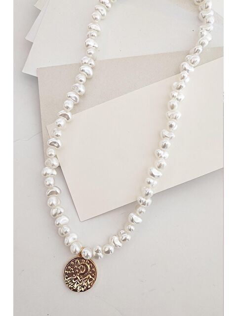 New Obsessions Gökyüzü Uçlu Suni Barok İnci Kolye - S000127539-20063