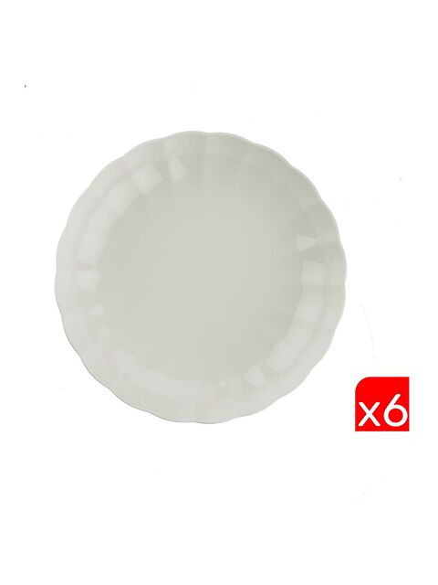 Kütahya Porselen Bone Luz Krem Çukur Tabak 20cm 6 lı - S000502967-23173