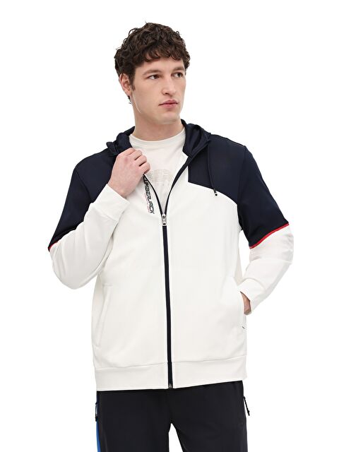 Lumberjack ML RUNE 17ITL1305 6FX KIRIK BEYAZ Erkek Eşofman Üstü - S000522460-20063