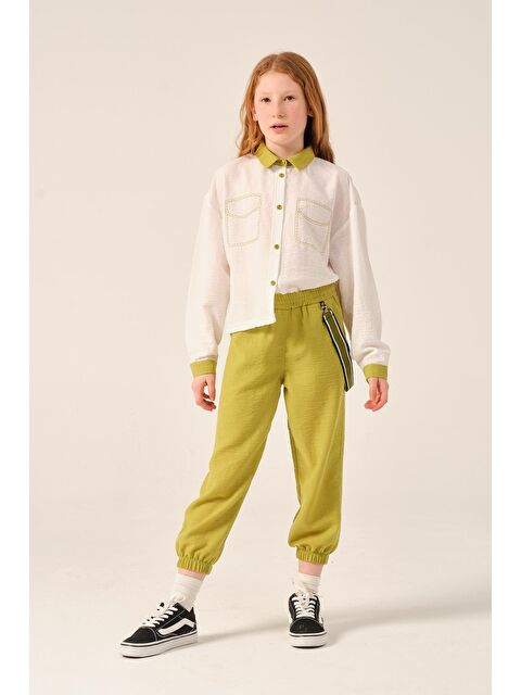 JAZZİEE Genç Kız Çocuk Aksesuar Detaylı Jogger Pantolon - S000315738-1091