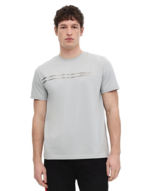 Lumberjack ML LEAN 11ITL1112 6FX GRI Erkek Kısa Kol T-Shirt - S000522463-20600