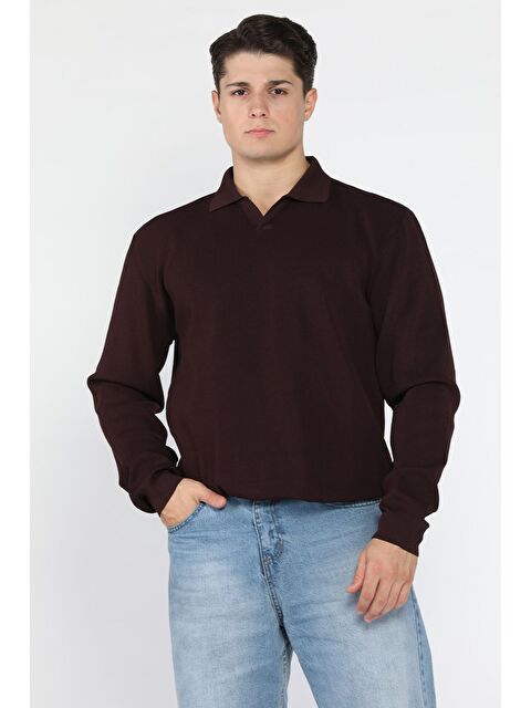 Mishar İtalia Gömlek Yaka Erkek Triko Kazak - S000469874-19952