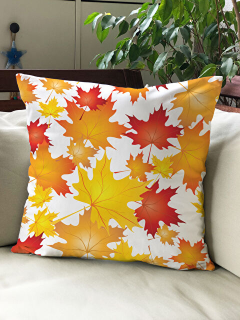 Evmila Sonbahar Temalı 43x43 Kadife Kırlent Kılıfı - S000292012-23173