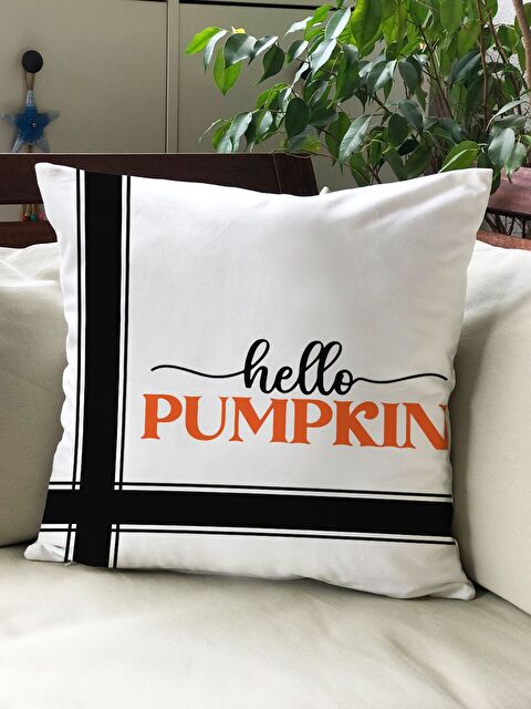 Evmila Sonbahar Temalı 43x43 Kadife Kırlent Kılıfı - S000292003-23173