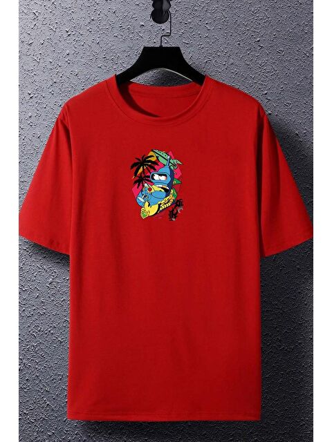 uyguntarz Unisex Crazy Banana Baskılı Erkek %100 Pamuk Tişört - S000240820-20045