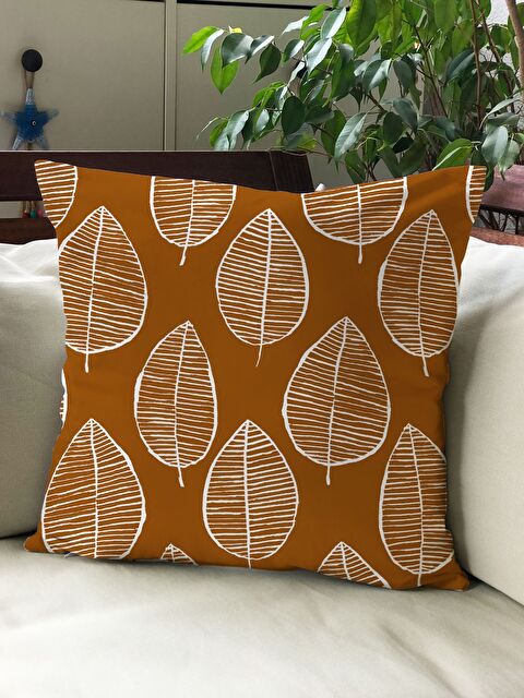 Evmila Sonbahar Temalı 43x43 Kadife Kırlent Kılıfı - S000292041-23173