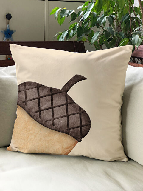 Evmila Sonbahar Temalı 43x43 Kadife Kırlent Kılıfı - S000292030-23173