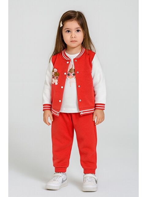 Kidex's Kız Bebek Nakışlı 3’lü Mevsimlik Takım