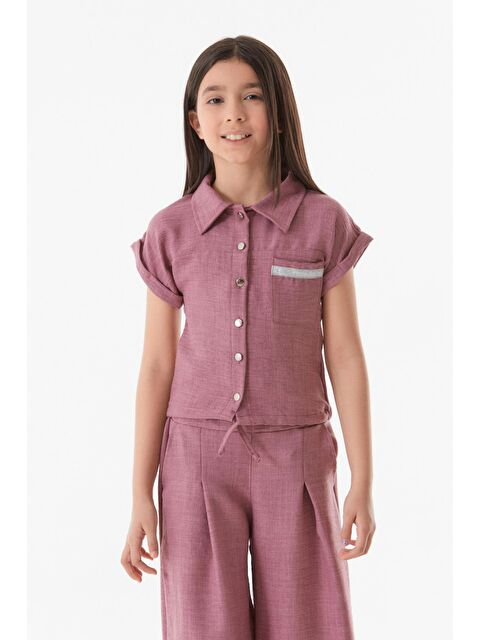 Fullamoda Cep Detaylı Düğmeli Kız Çocuk Gömlek - S000166521-20028