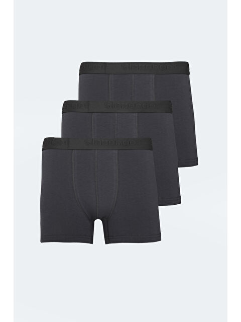 SLAZENGER JAMA 3 lü Set Erkek  Koyu Gri Boxer - S000532180-29351