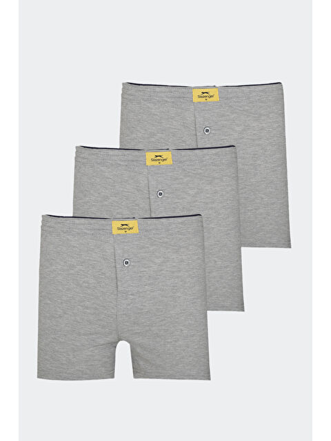 SLAZENGER HE 3 lü Set Erkek  Gri Boxer - S000532181-20600