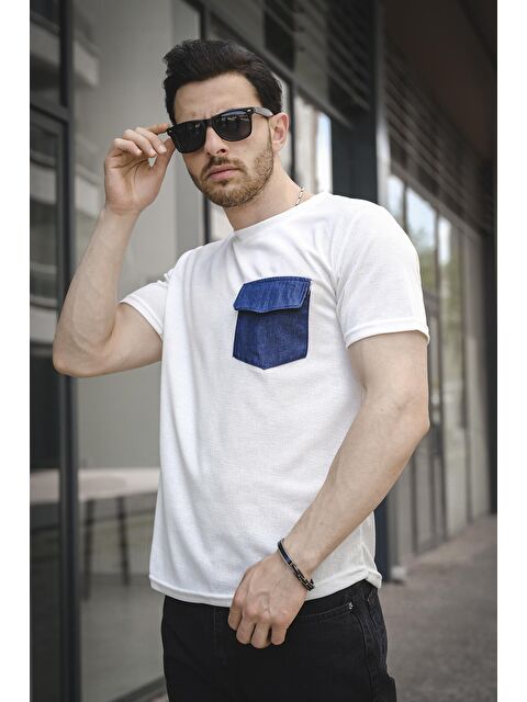 Oksit Kapaklı  jean Cepli Erkek Tişört - S000124937-20063