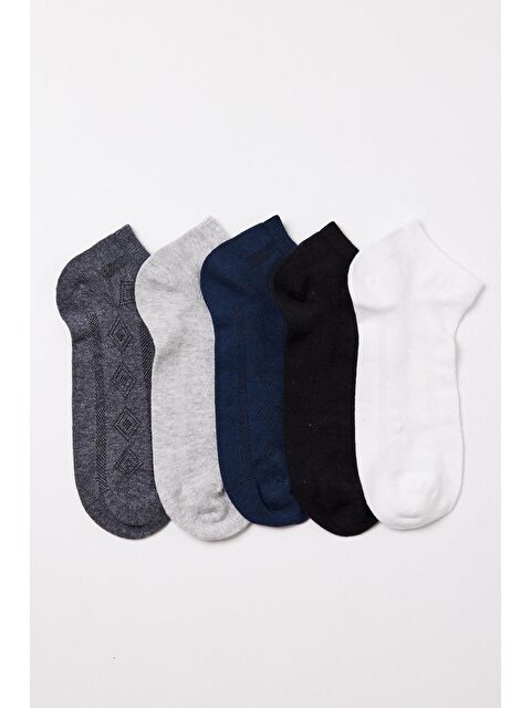 Katia And Bony Erkek İşleme Desenli 5'Li Patik Çorap - S000232169-23173