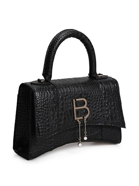 Lucky Bees Kroko Desenli Kadın El ve Omuz Çantası - S000115432-19351