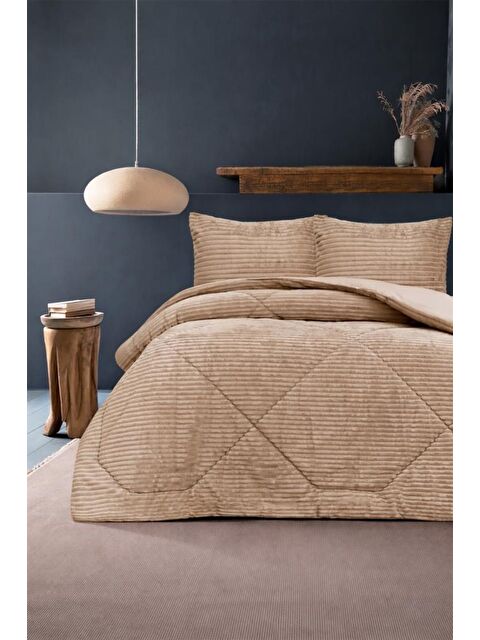 Çeyiz Diyarı Saray Çift Kişilik Yatak Örtüsü 220x240 Cappucino