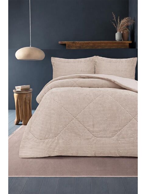 Çeyiz Diyarı Saray Çift Kişilik Yatak Örtüsü 220x240 Krem