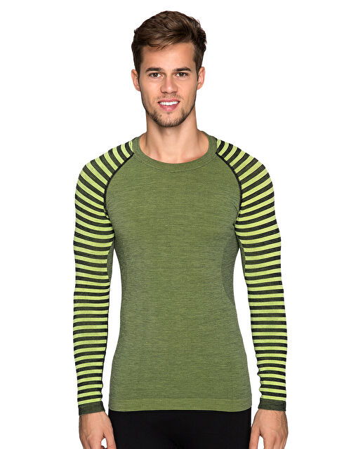 THERMOFORM Ultimate Merıno Erkek Seamless Termal Sweatshirt YESIL - S000532192-18194