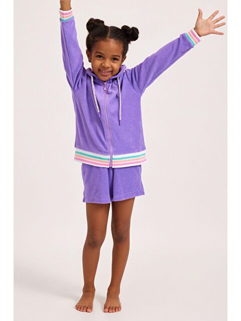 Katia And Bony Fairytale Kız Çocuk Havlu Şort Mor - S000140800-20042