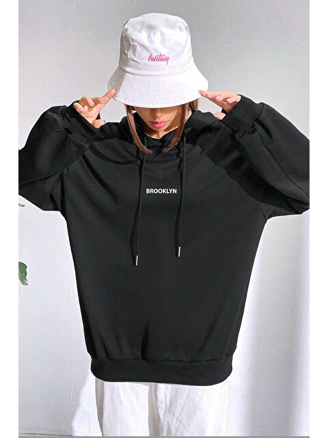 uyguntarz Unisex Oversize Brooklyn Baskılı Sweatshirt - S000267719-19351