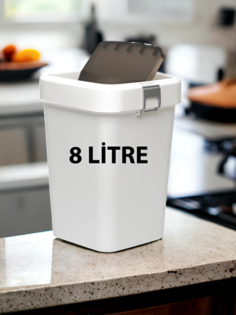 Motek Comfort Dustbin 8 Litre Çöp Kutusu Kovası Beyaz - S000122690-20063