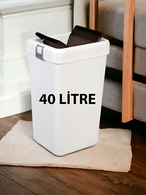Motek Comfort Dustbin 40 Litre Çöp Kutusu Kovası Beyaz - S000122689-20063