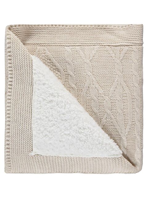 Civil Baby Karışık Desenli Velsoftlu Battaniye - Bej Standart - S000494938-19928