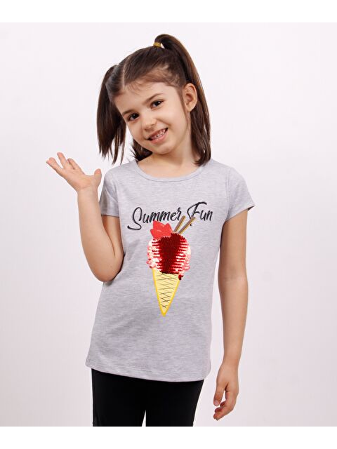 Toontoykids Kız Çocuk Dondurma Baskılı Tişört - S000255412-74