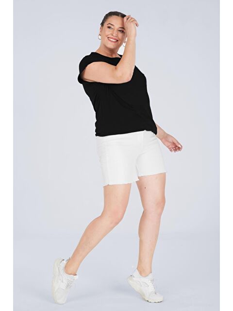 Mylinemoda Beli Lastikli Paçası Püsküllü Şort - S000241866-20063