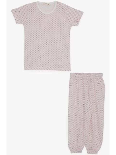 Breeze Kız Bebek Kısa Kollu Pijama Takımı Desenli Pembe (9 Ay-1.5 Yaş) - S000370654-20024
