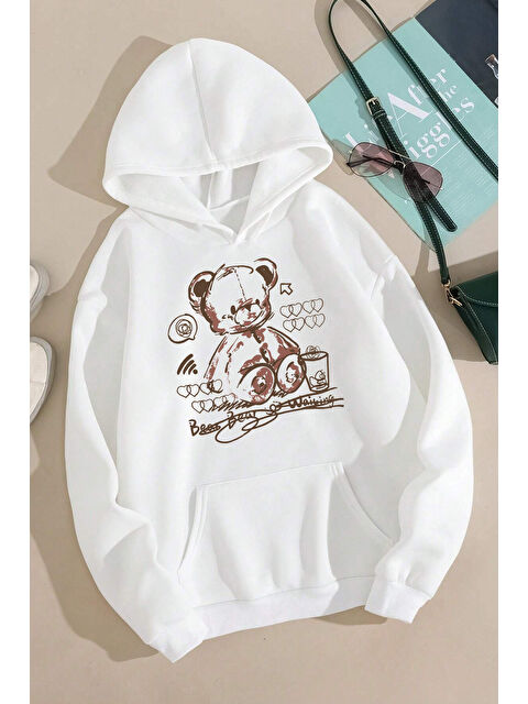 uyguntarz Bear Baskılı Unisex Oversize Sweatshirt - S000265667-20063