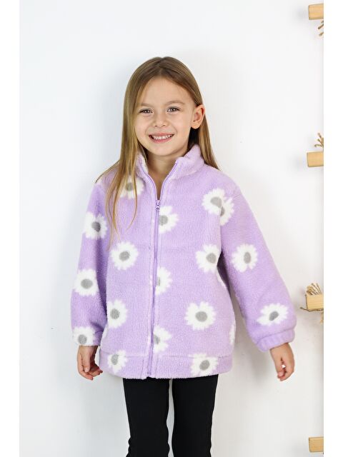 Harika Kids Kız Çocuk Pelüş Kumaş Fermuarlı Kalın Mont - S000160582-20042