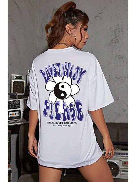 uyguntarz Unisex Positivity Tasarım Tshirt - S000238663-20063